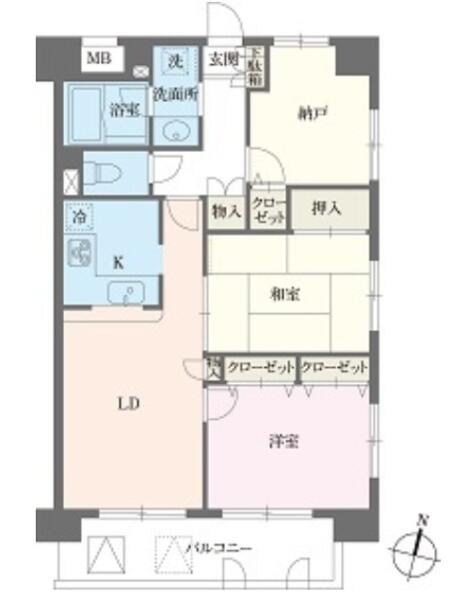 本駒込Kマンション 1001号室 間取り図