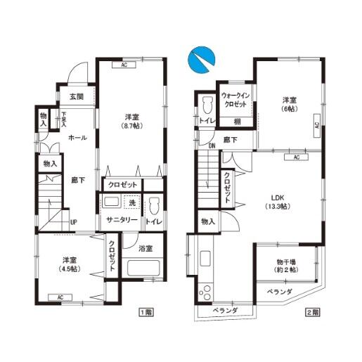 大塚3丁目の家間取り図
