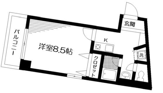 サンピア西須賀 202号室 間取り図