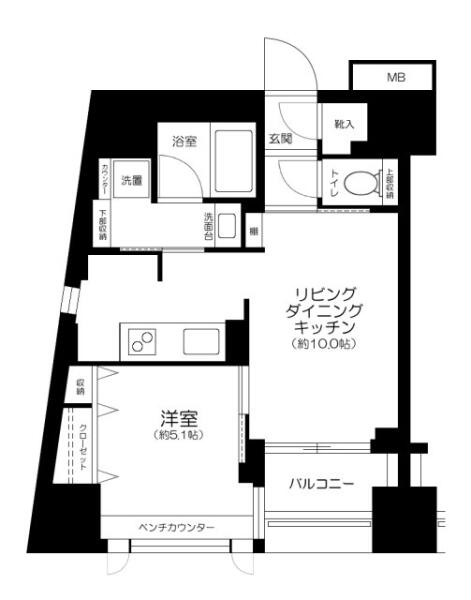 ベルジェンド文京千駄木ノーブル間取り図