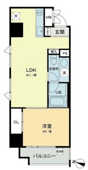 ベルファース本郷弓町 510号室 間取り図