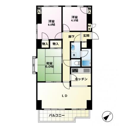 ま・めいぞん小石川 203号室 間取り図