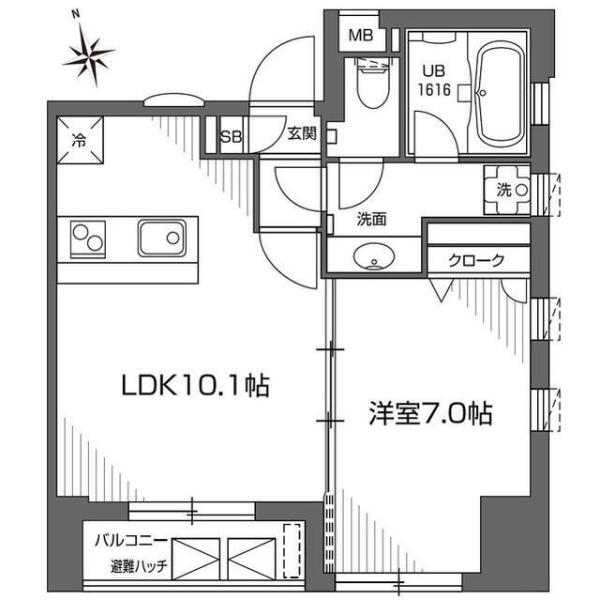 グランアセット早稲田 901号室 間取り図