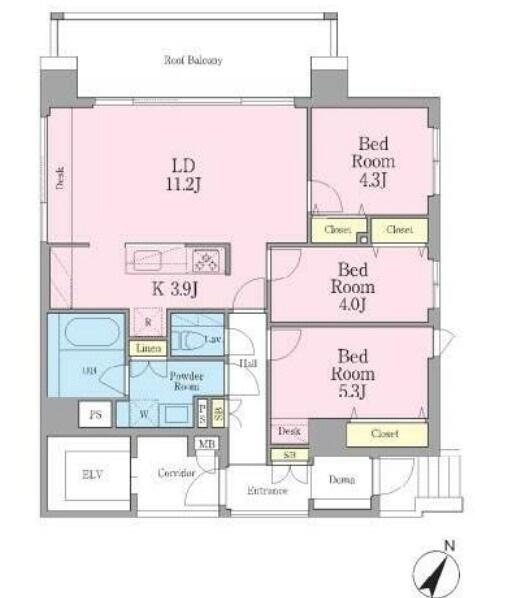 GRAN REST文京茗荷谷 801号室 間取り図