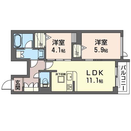 α'st Mukogaoka間取り図