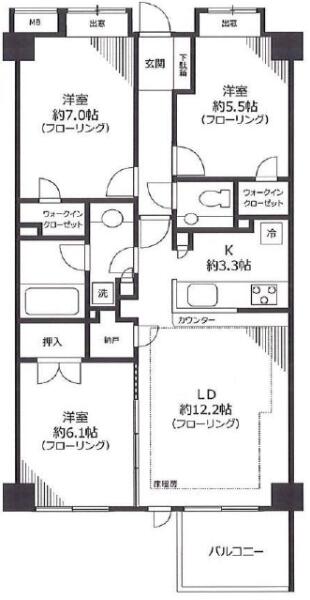 グランスイート文京小石川間取り図