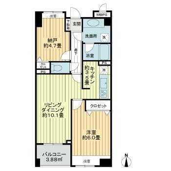 ライオンズマンション後楽園間取り図
