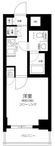 プレール・ドゥーク文京茗荷谷 502号室 間取り図