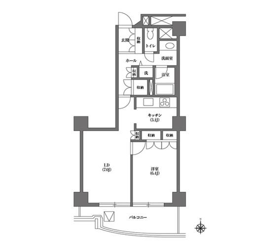 文京グリーンコートビュータワー本駒込B棟間取り図