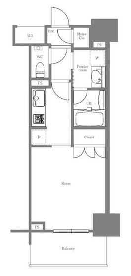 クレヴィア本郷 203号室 間取り図