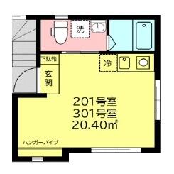 桜ヒルズ護国寺 301号室 間取り図