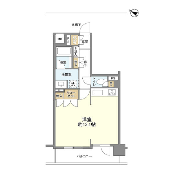 藤和シティホームズ文京音羽 403号室 間取り図