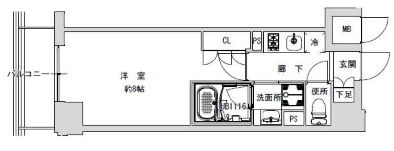 プライマル千石 602号室 間取り図