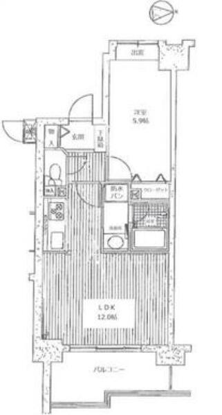 ライオンズマンション御茶ノ水 702号室 間取り図