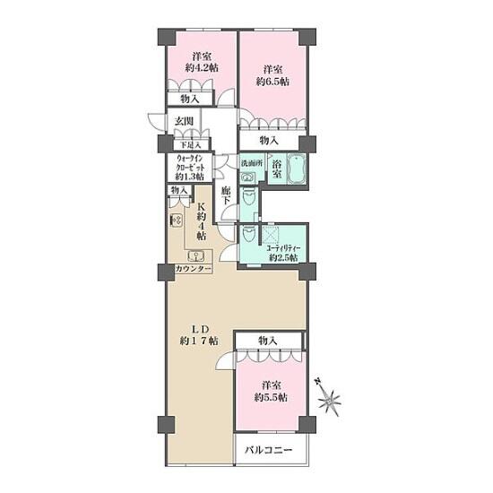 小田急目白台マンション間取り図