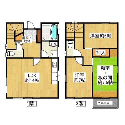 音羽2丁目貸家間取り図