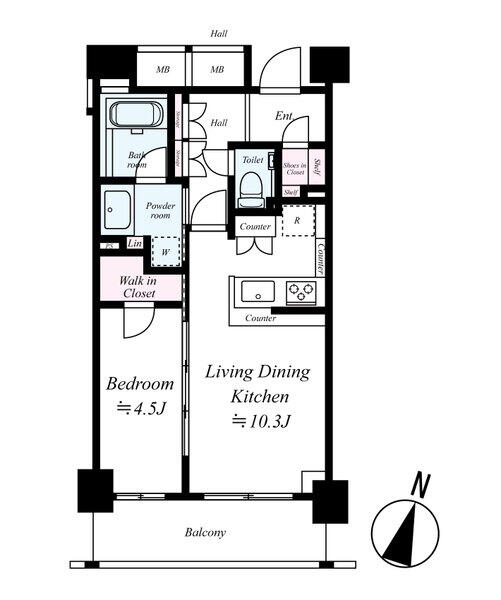 プリマシュロス文京本駒込間取り図