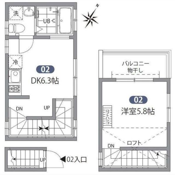 グランエッグス新大塚W間取り図