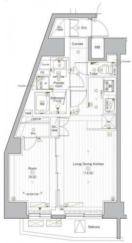 PREMIUM CUBE G 後楽園（プレミアムキューブG後楽園）間取り図