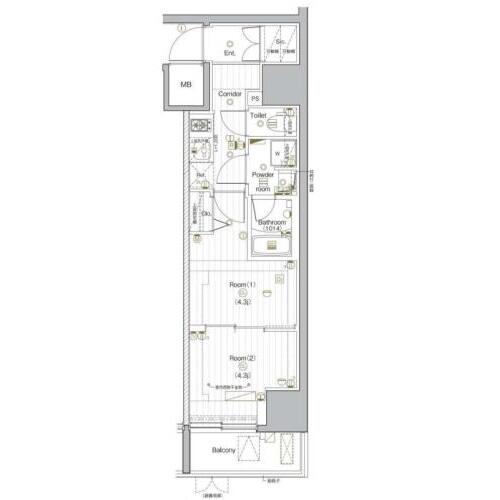 PREMIUM CUBE G 後楽園（プレミアムキューブG後楽園）間取り図