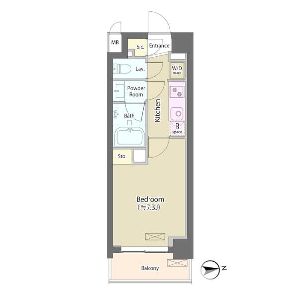 神明公園ハイツ・文京 202号室 間取り図