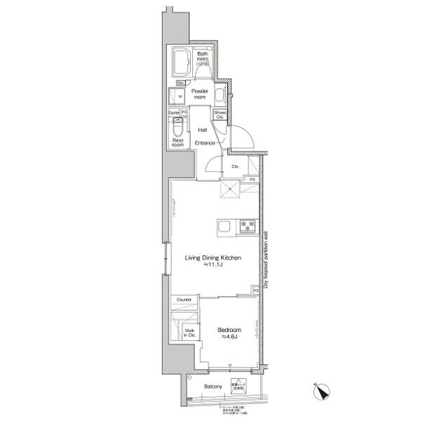 プラウドフラット文京千駄木間取り図