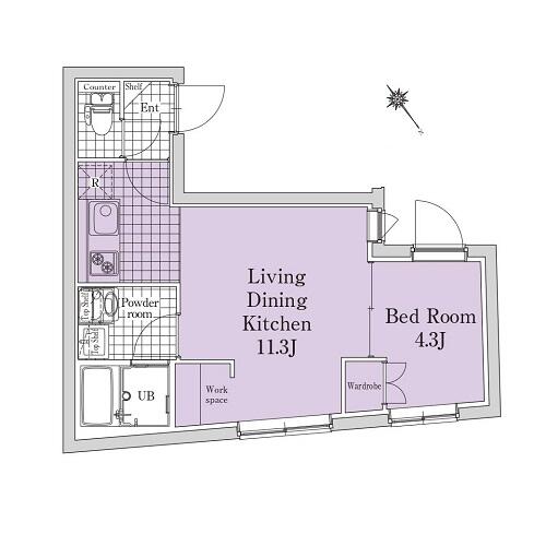 EXAM HONKOMAGOME（エクサム本駒込）間取り図