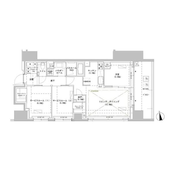 パークスフィア牛込神楽坂間取り図