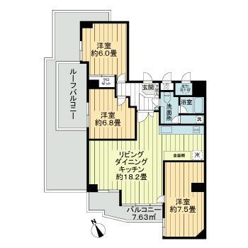 ライオンズマンション文京第2間取り図