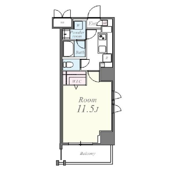 グランドール文京 1301号室 間取り図