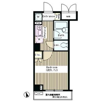 コートブリーズ根津 204号室 間取り図
