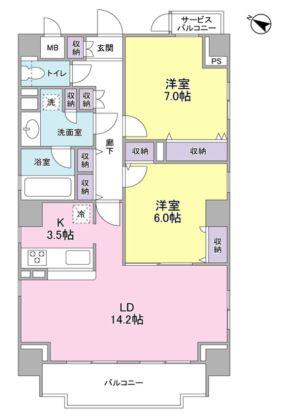 ヴェルデュール本郷　壱番館 601号室 間取り図