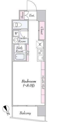 ヴァンテ・アン神楽坂 506号室 間取り図