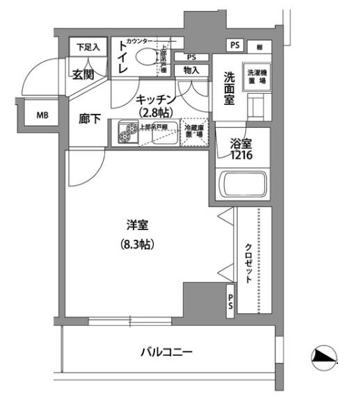 ドミール青柳 604号室 間取り図