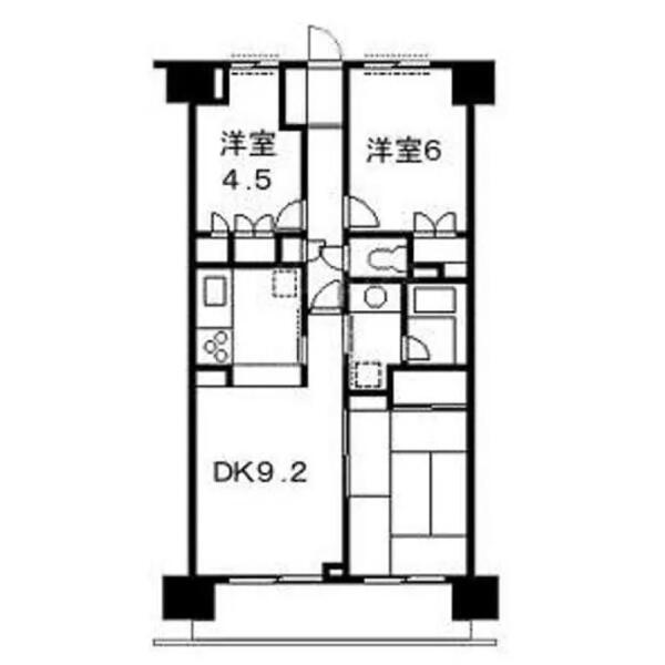 パロス千駄木 1205号室 間取り図