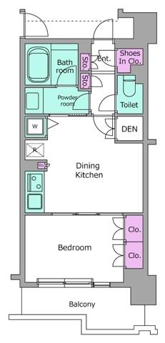 レジディア御茶ノ水 1203号室 間取り図