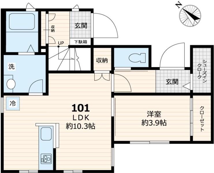 White hill's（ホワイトヒルズ）間取り図