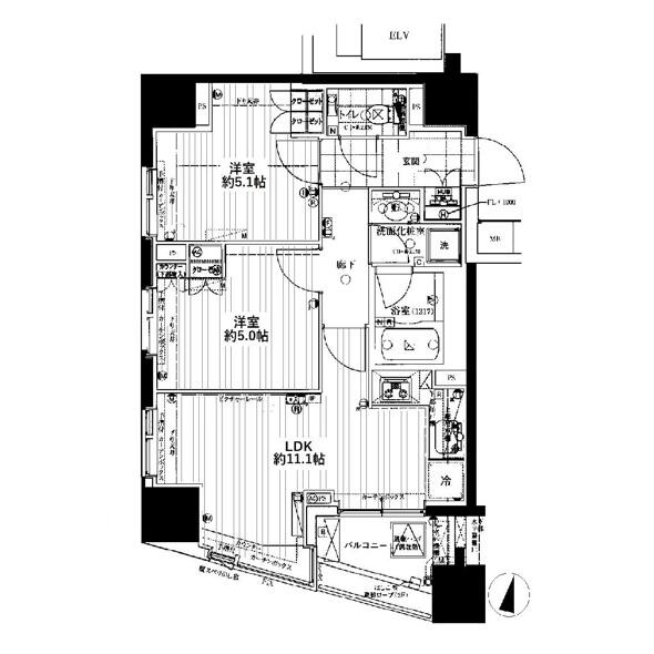 パークハウス本郷三丁目アーバンス 902号室 間取り図