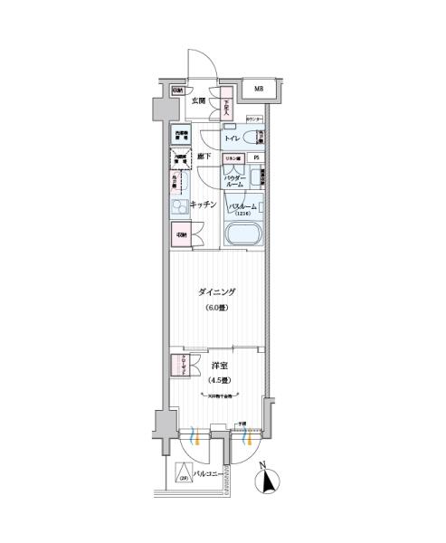 パレステージ文京江戸川橋 214号室 間取り図