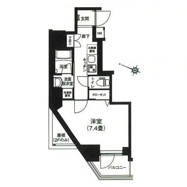 アイルプレミアム本駒込 201号室 間取り図