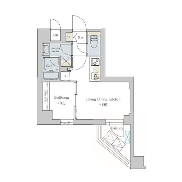レジデンス文京六義園フロント 601号室 間取り図