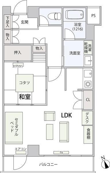 コンフォート文京小石川 302号室 間取り図