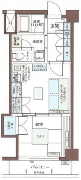 コンフォート文京小石川 208号室 間取り図