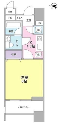 ロネスタR文京護国寺 402号室 間取り図