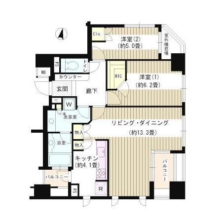 パークホームズ文京白山 1203号室 間取り図