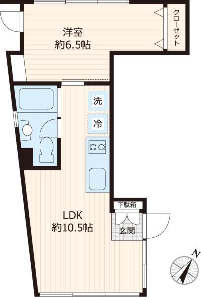 向丘・旬創館 204号室 間取り図