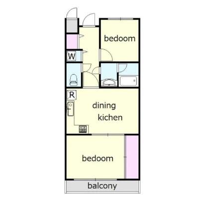 朝日白山マンション間取り図