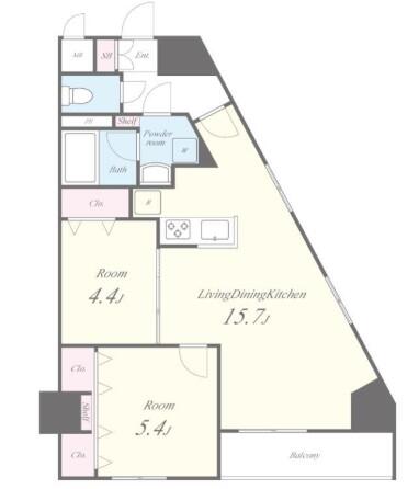 Terrace The 本郷 1002号室 間取り図