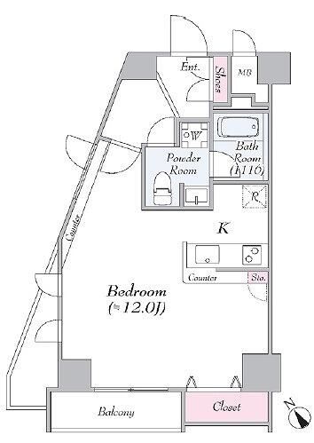 ステージファースト本駒込II 401号室 間取り図