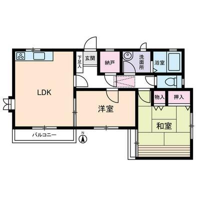 サルーテ白山 201号室 間取り図